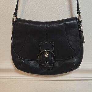 Coach Black Leather Crossbody Bag